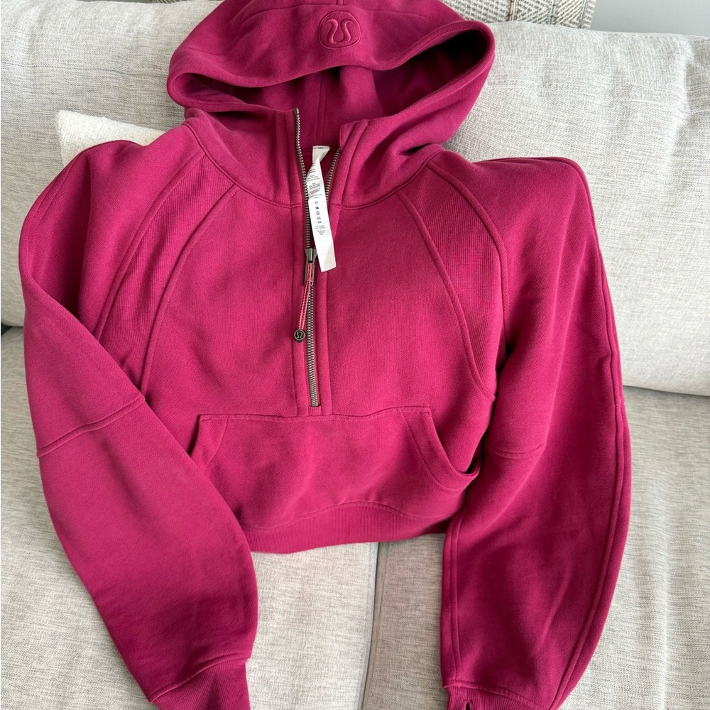 lululemon athletica Women's Fuchsia Half-Zip Hoodie